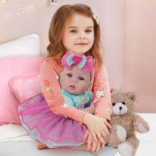 Load image into Gallery viewer, Handcrafted Reborn Baby Doll Girl - 18-Inch Soft Weighted Doll with Accessories