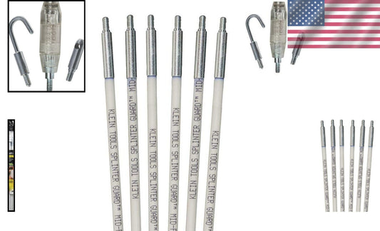 Professional 30-Foot Fiberglass Fishing Rod Set with Glow and Tip Attachments