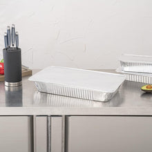 Load image into Gallery viewer, Heavy-Duty Foil Pan Lids for Steam Tables: 25 Disposable, Freezer-Safe Covers