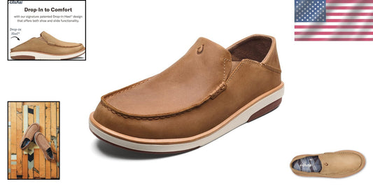 Classic Men's Slip-On Kalia Shoes - Full-Grain Leather & High-Rebound Comfort