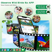 Load image into Gallery viewer, Weatherproof Bird Feeder Camera with Live View – Instant Notifications &amp; Sharing