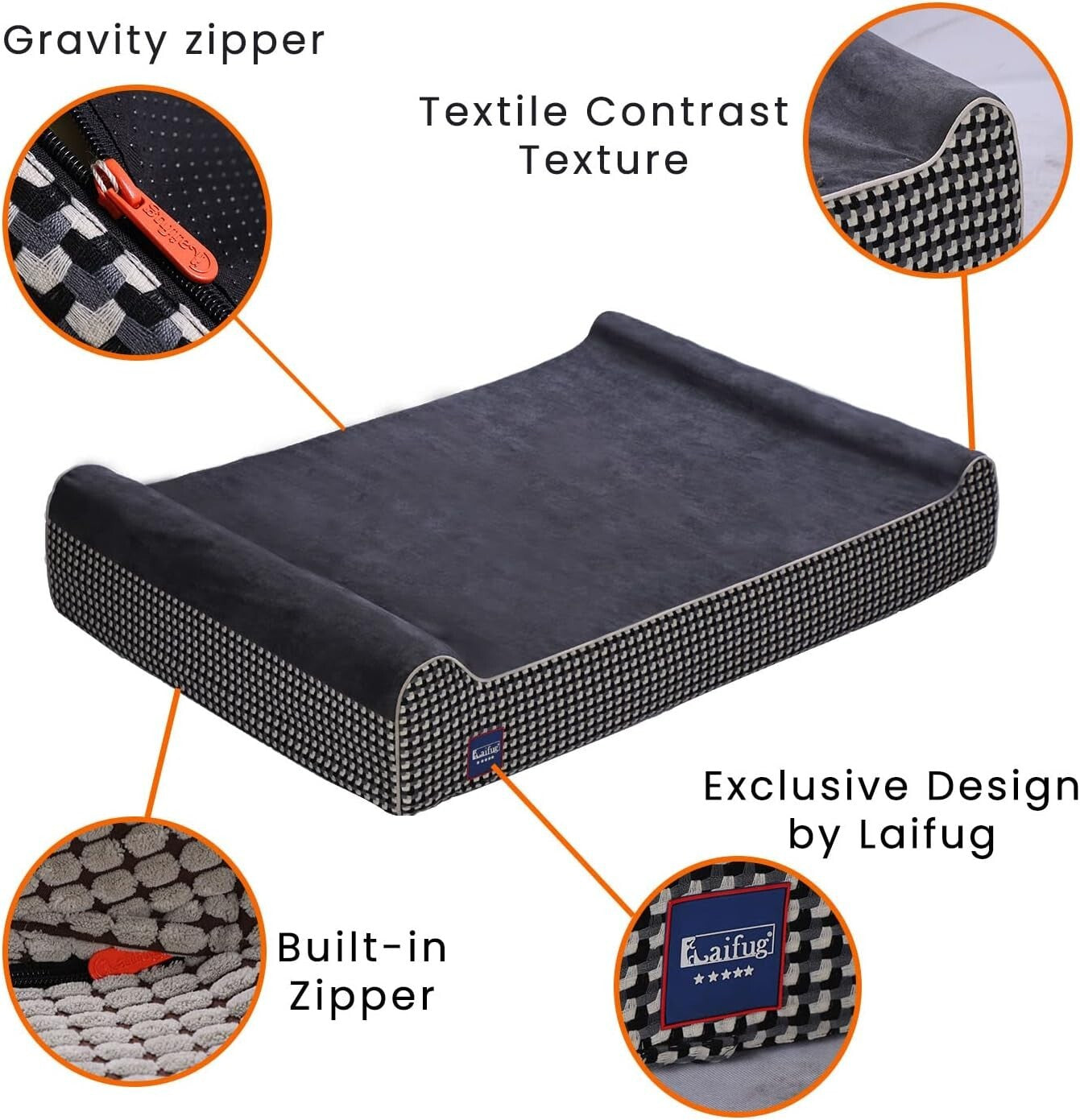 Comfort-Enhancing Orthopedic Dog Bed with Removable Cover - Ideal for Big Dogs
