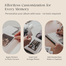 Load image into Gallery viewer, Square Scrapbook Photo Album: Gold-Stamped, Durable - Gift for Every Occasion