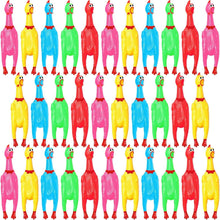 Load image into Gallery viewer, Funny 12'' Rubber Chicken Toy Set - 32 Multi-Colored Squeaky Stress Busters