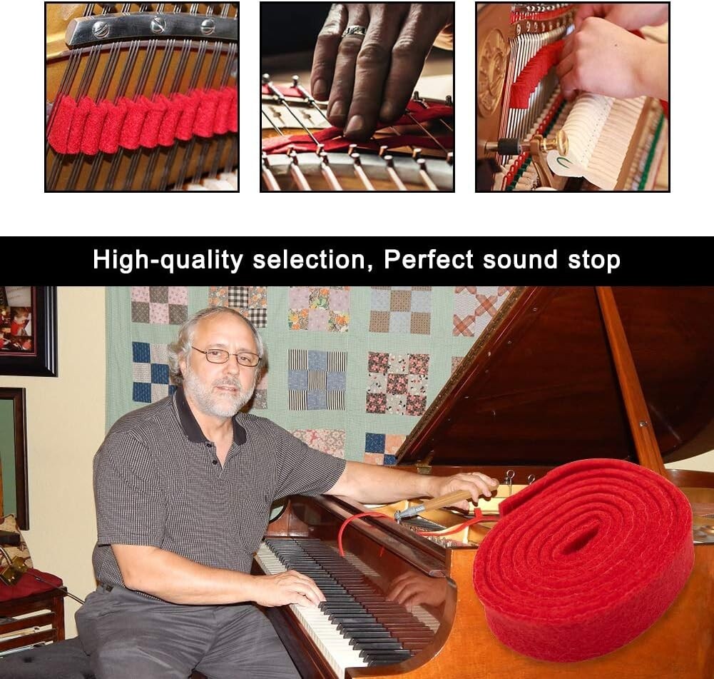 16-Piece Professional Piano Tuning Kit with Toolbox for Grand & Upright Pianos