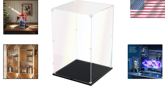 Luxurious 10x10x15.7 Inch Acrylic Showcase for Dolls, Toys, and Action Figures