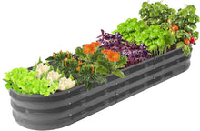 Load image into Gallery viewer, Ventilated Galvanized Garden Bed Kit - Stylish Grey Planter for Healthy Growth