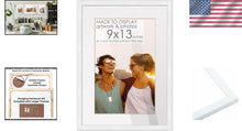 Load image into Gallery viewer, Versatile 11x15 White Frame with Acid-Free Mat for 9x13 Prints – Stylish Decor