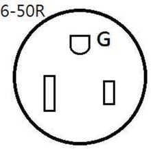 Load image into Gallery viewer, 10FT Heavy-Duty Adapter Cord: NEMA 10-50P to 6-50R - 50A 250V Power Connector