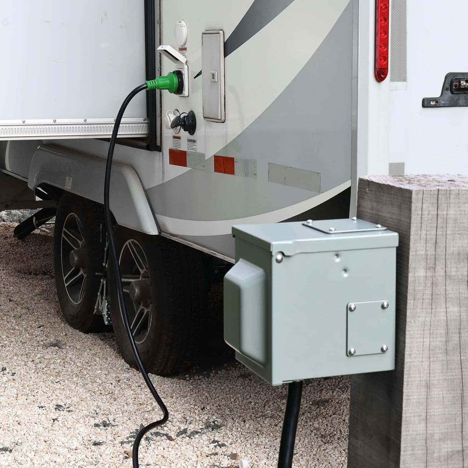 30 Amp 25ft Heavy Duty RV Power Extension Cord with LED Indicator & Organizer