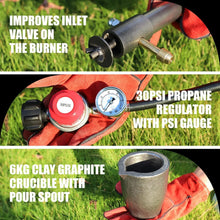 Load image into Gallery viewer, Complete V3 Propane Smelting Furnace Kit - Ideal for Hobbyists &amp; Professionals