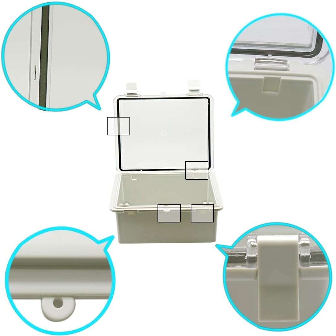 IP65 Waterproof Junction Box - Durable ABS Plastic Outdoor Enclosure 23.6 x 15.7
