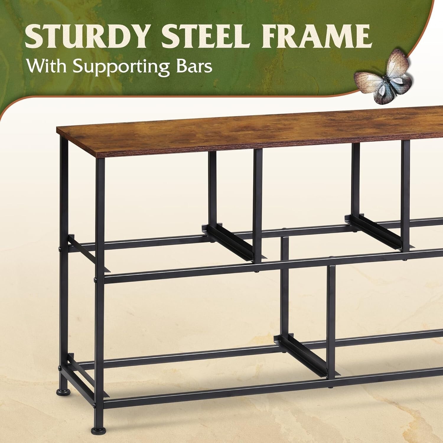 Sturdy 5-Drawer Organizer Unit in Rustic Brown - Easy Assembly & Versatile