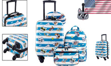 Load image into Gallery viewer, Spacious and Fun 5-Piece Kids' Luggage Set with Hardside Carry-On &amp; Neck Pillow