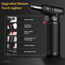 Load image into Gallery viewer, S907 Culinary Butane Torch 2 Pack - Adjustable Flame &amp; One-Handed Operation