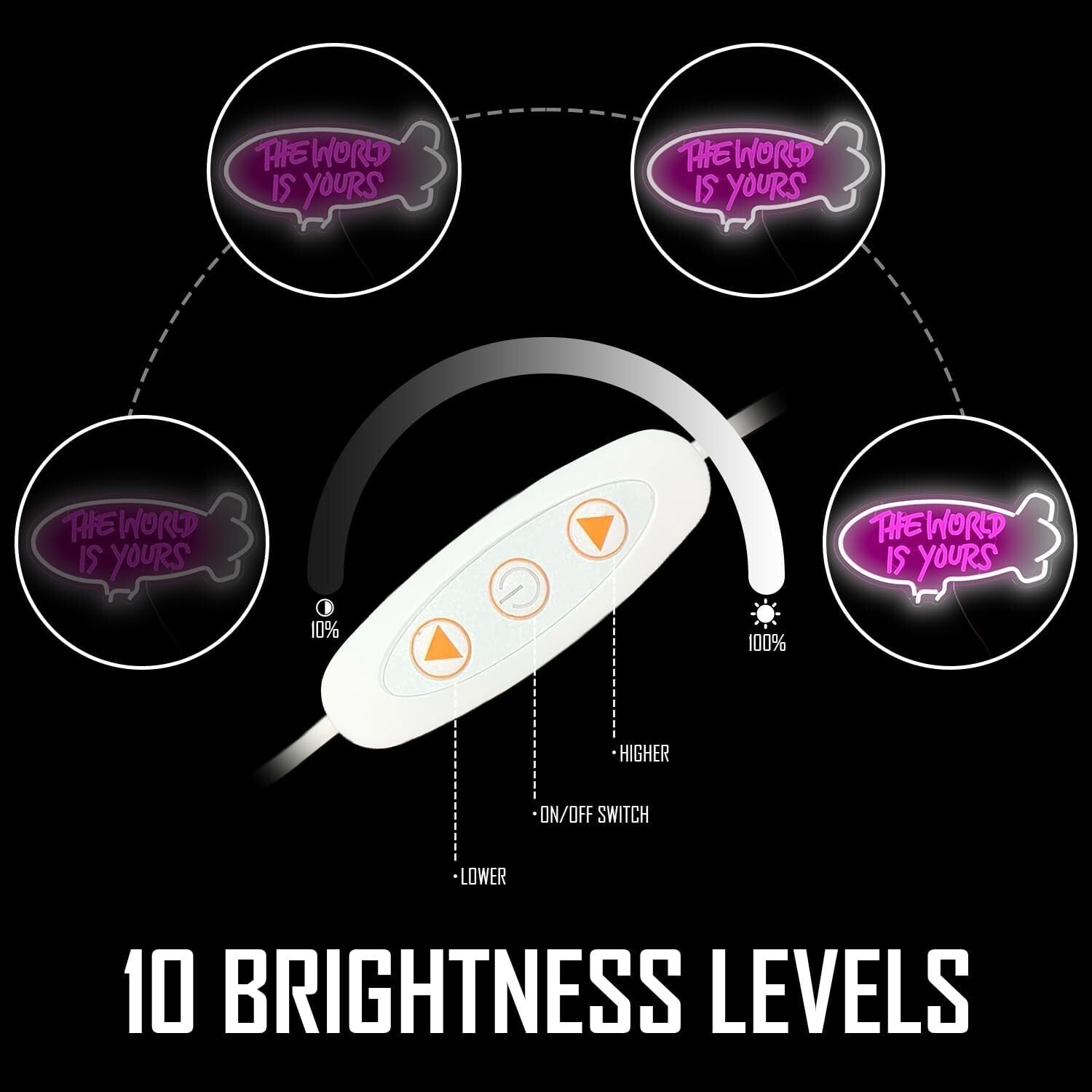 Enchanting LED Neon Sign with Adjustable Brightness - Inspirational Quote Decor