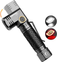 Load image into Gallery viewer, IP65 Waterproof 1800 Lumen Tactical Flashlight with Type-C Rechargeable Battery