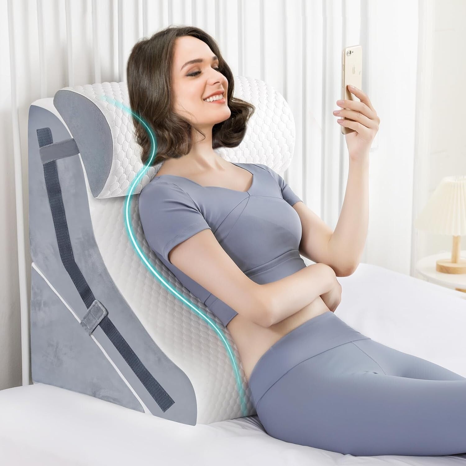 Ergonomic 3-Piece Wedge Pillow Set – Ideal for Sleep, Recovery & Relaxation