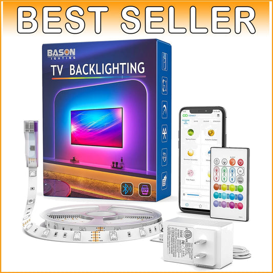 19.35ft Bluetooth LED TV Backlight for 85-90 inch TVs - App & Remote Control