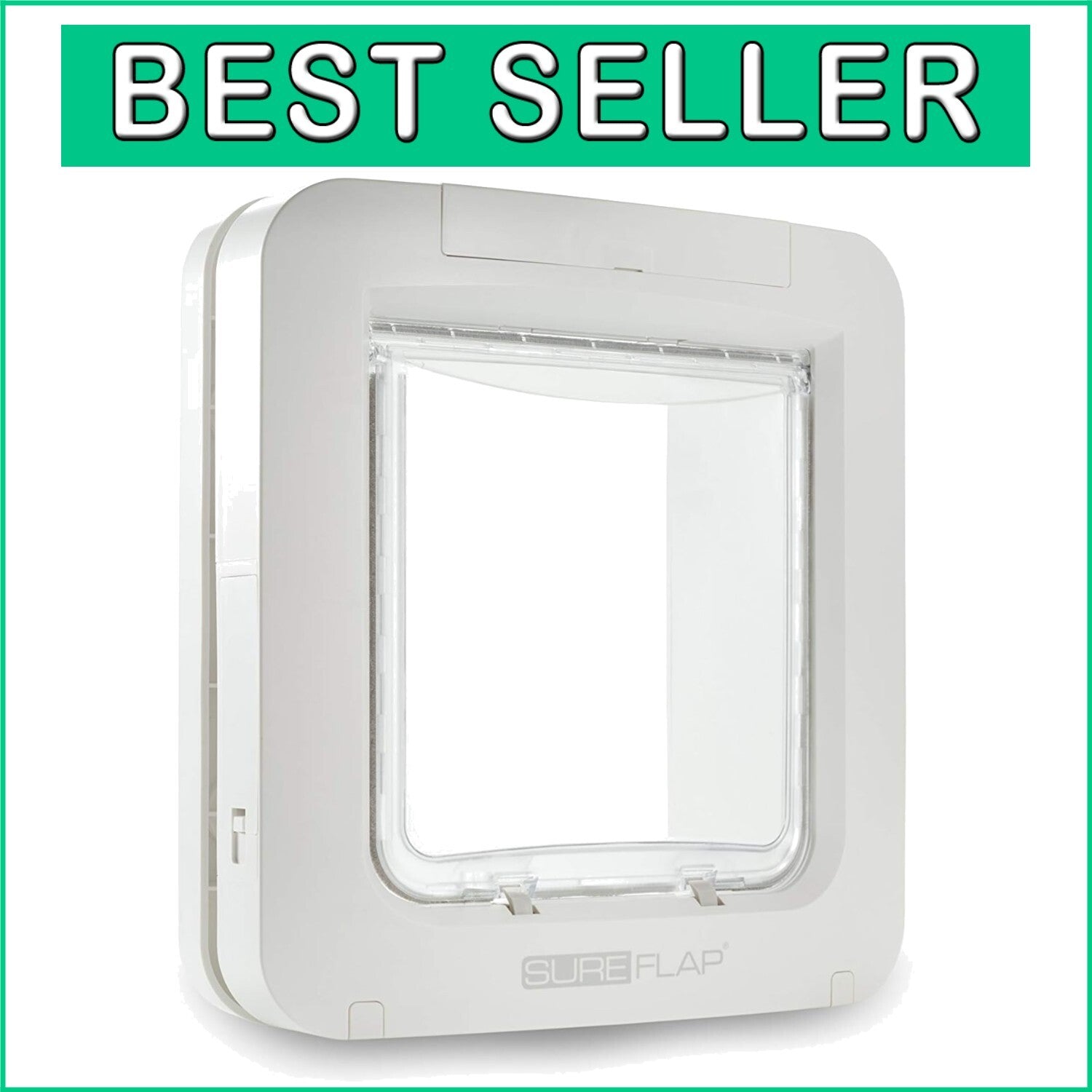 Battery-Powered Microchip Pet Door - Secure Access for Small Dogs & Cats