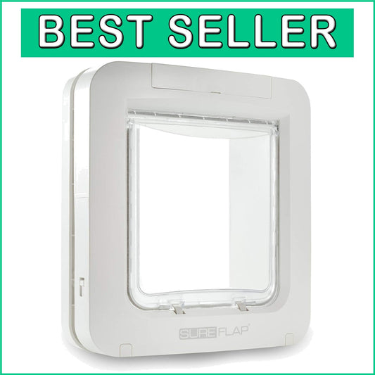 Battery-Powered Microchip Pet Door - Secure Access for Small Dogs & Cats