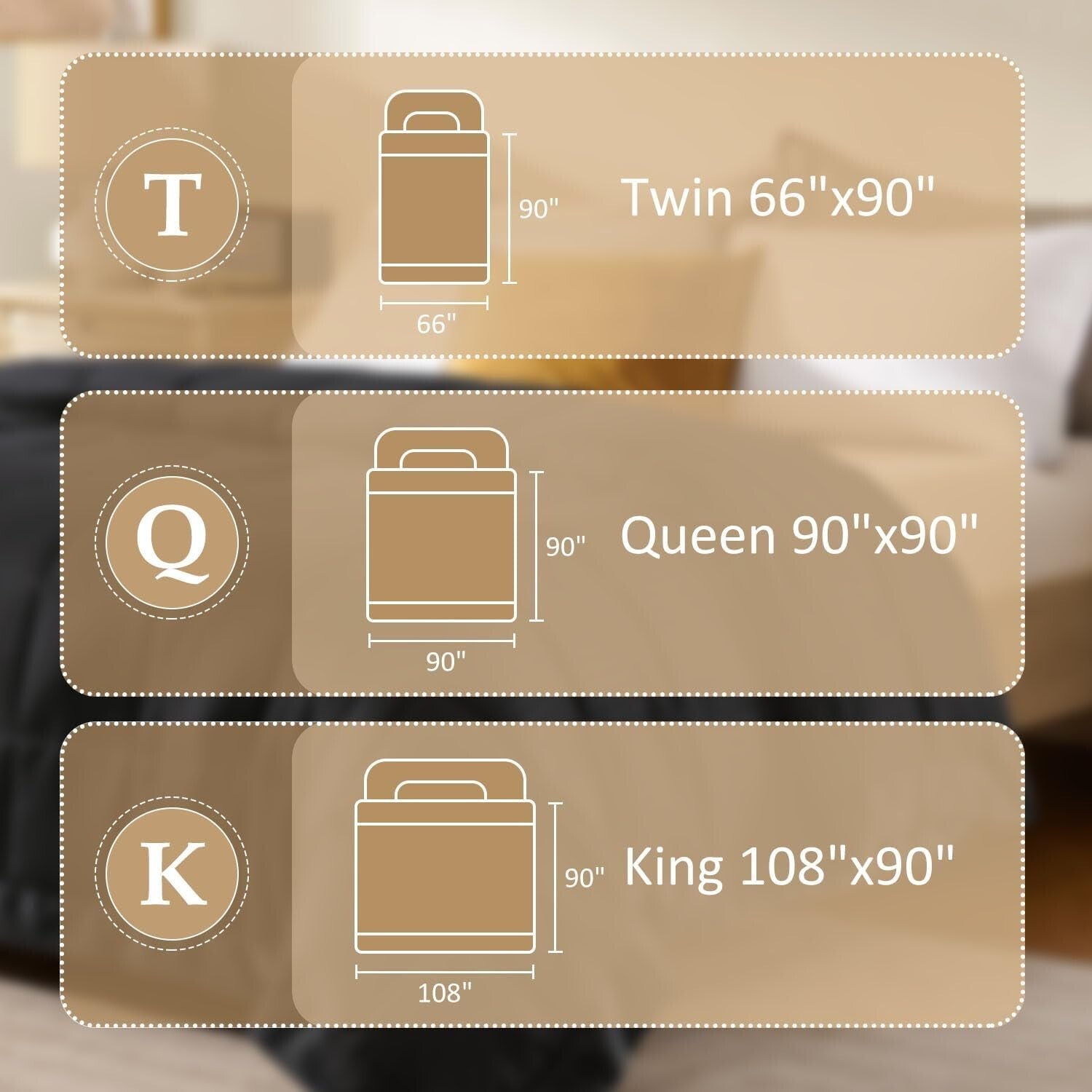 Lightweight King Size Blanket with Satin Trim - Ideal All-Season Comfort, 90x108