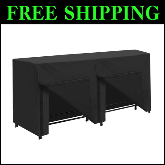 8 ft Outdoor Log Rack Cover with Fastening Straps – Protect Firewood Year-Round