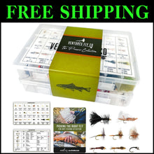 Load image into Gallery viewer, Fish-Approved 122 Fly Assortment for Trout &amp; Bass - 2 Compact Storage Boxes
