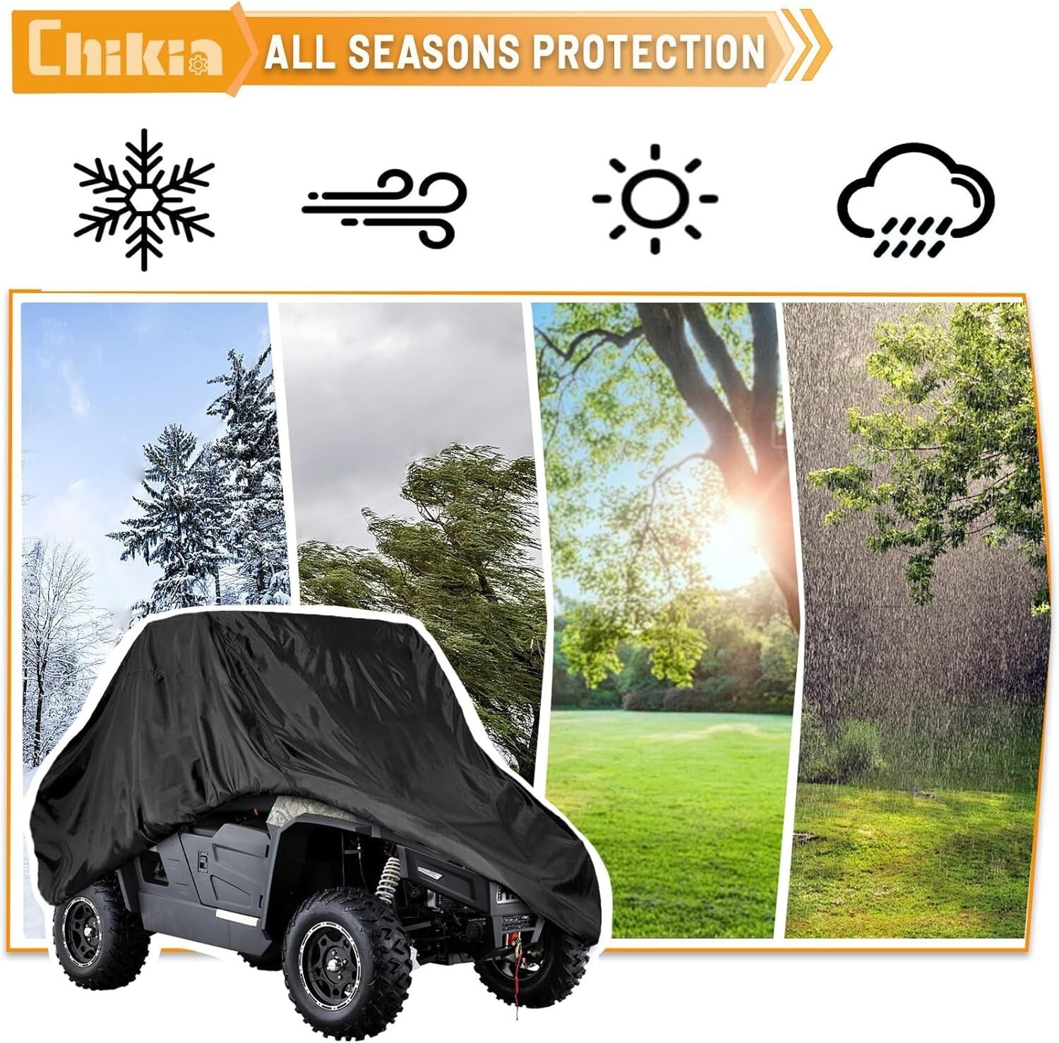 Durable 2-3 Seater UTV Cover - Waterproof and Windproof Oxford Fabric Protection