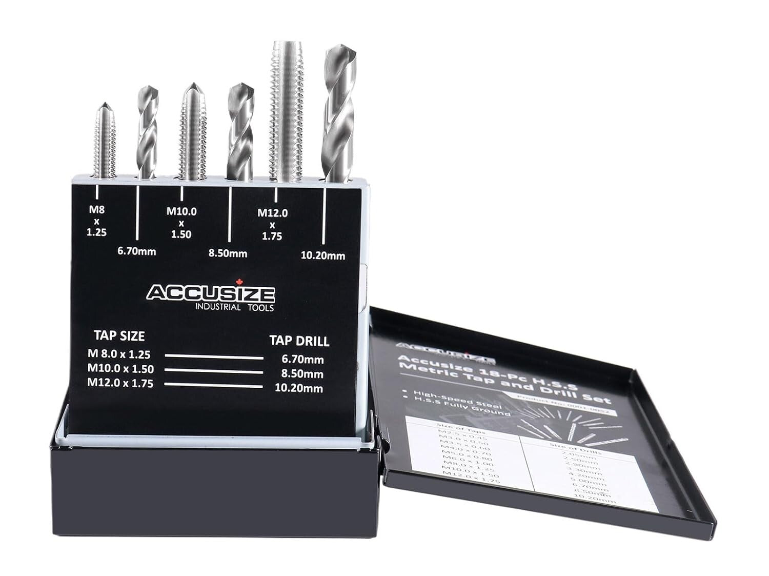 Precision Ground 18 Pc Metric Tap and Drill Set for Metalworking Efficiency