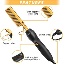 Load image into Gallery viewer, Versatile Tripod Wig Stand with Heating Hot Comb: Ideal for Cosmetology Training
