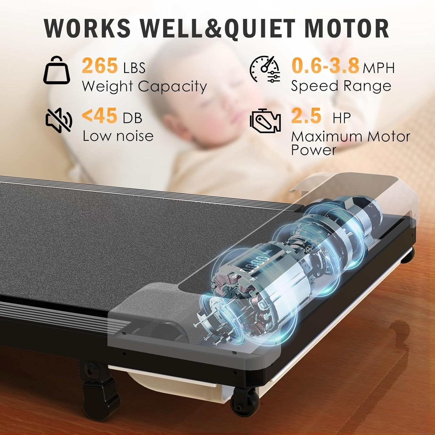 Portable 2-in-1 Walking & Jogging Pad: Discreet Exercise with Smart LCD Display