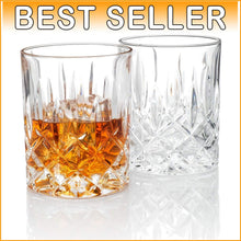 Load image into Gallery viewer, Artful Astor Whiskey Glass Set of 2 - Timeless Elegance for Distinctive Spirits