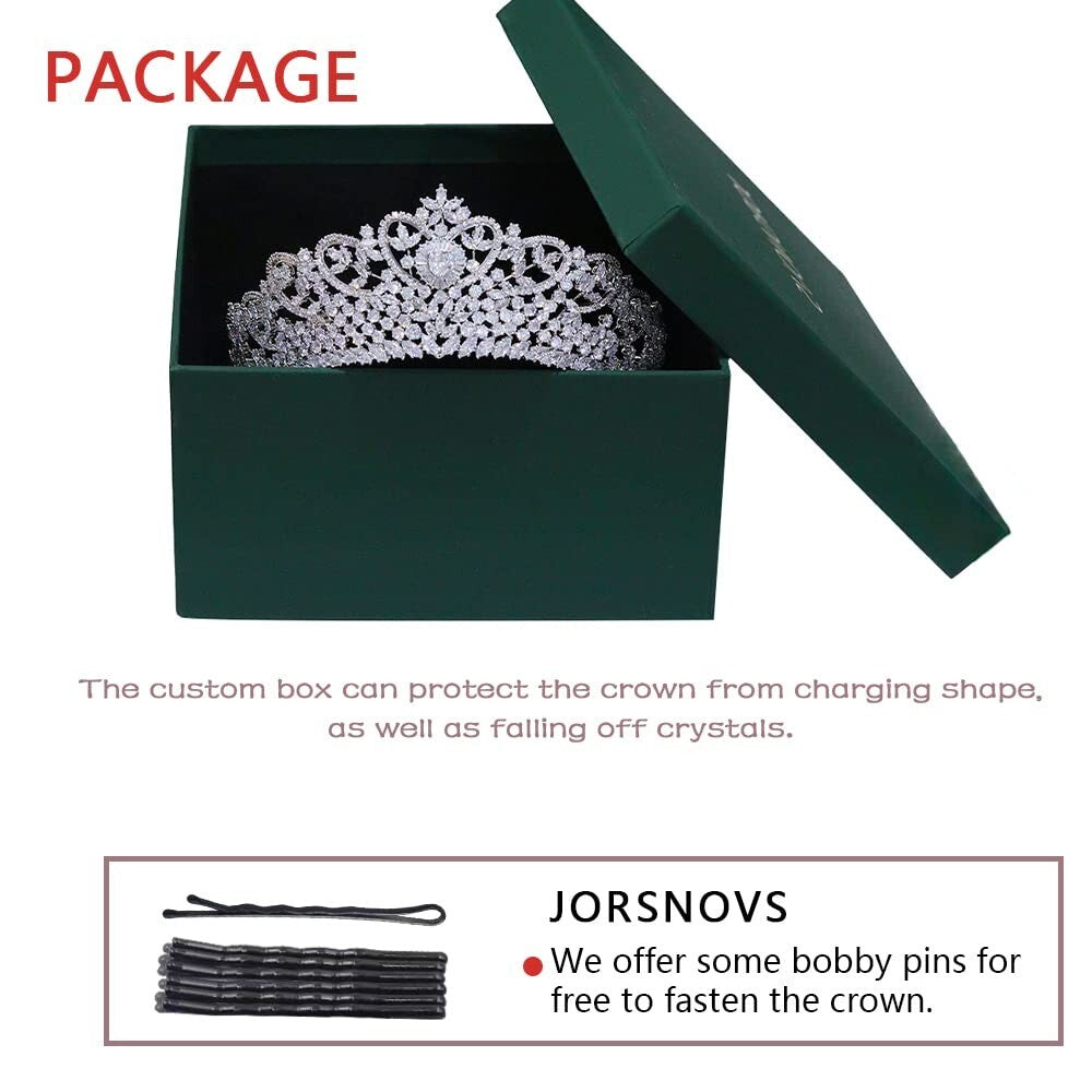 Lightweight Bridal Tiara with Secure Pin Loops - Perfect for Weddings & Events