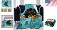 Load image into Gallery viewer, Lightweight Cute Rottweiler Flannel Blanket - Perfect for Cozy Nights &amp; Days