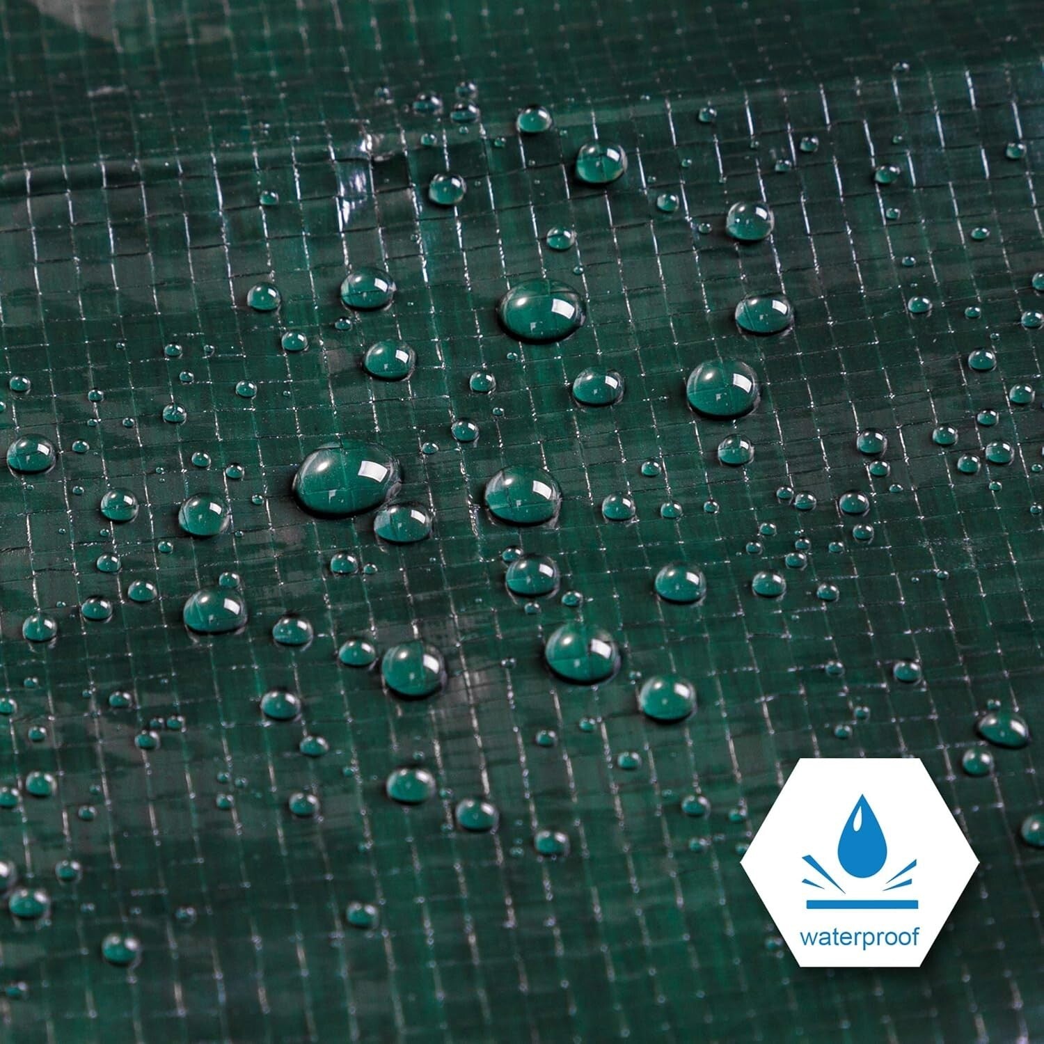 20' x 20' Heat-Sealed Waterproof Tarp - 8 Mil Thickness for Outdoor Use