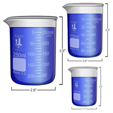 Load image into Gallery viewer, Professional 9-Piece Lab Glassware Set: Beaker, Flask &amp; Graduated Cylinder