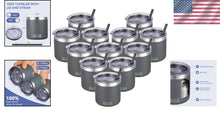 Load image into Gallery viewer, Compact Double Wall Insulated Coffee Tumblers - 10oz Charcoal Gray - 12 Pack