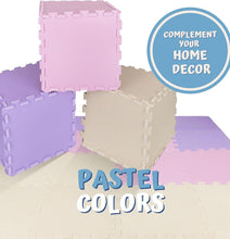 Load image into Gallery viewer, Soft &amp; Easy-Clean Kids Play Mat - 12x12 Interlocking Foam Tiles in Bright Colors