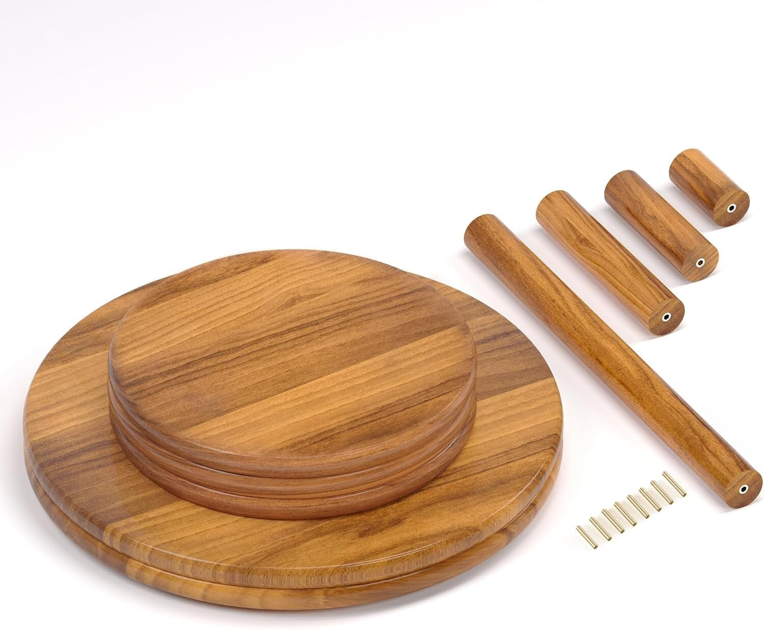 4-Tier Rustic Acacia Wood Cupcake Stand for 50 – Elegant Dessert Display