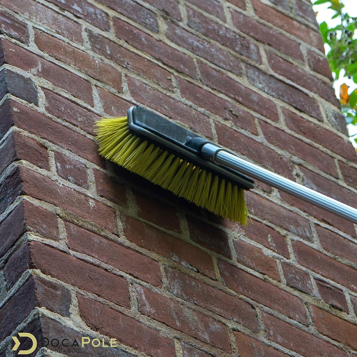 DocaPole 30 Ft Hard Bristle Brush with Rubber Bumper - Durable Extension Option