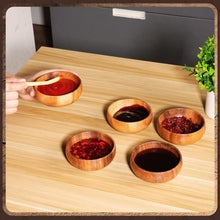 Load image into Gallery viewer, Versatile Acacia Wooden Bowls - Set of 10 Hand-Carved 4 Inch Dipping Trays