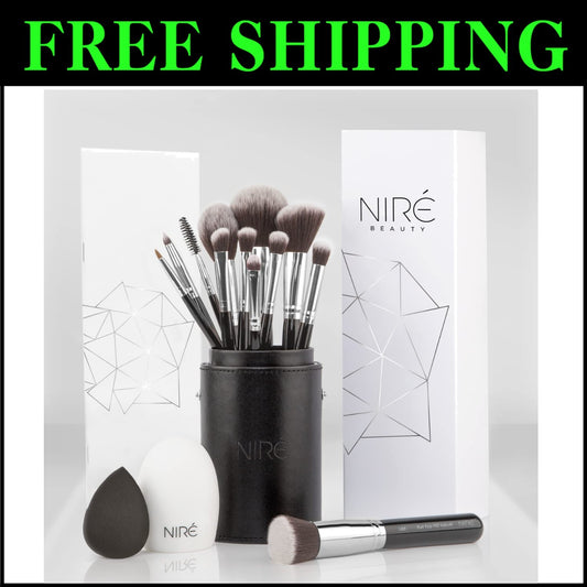 Comprehensive Eco-Friendly Makeup Brush Set - 15 Vegan Tools for All Skin Types