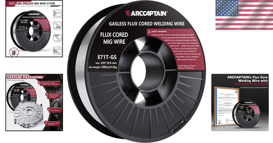 Gasless 0.035” Flux Core Welding Wire - 10Lbs for Lincoln & Miller-Compatible