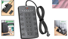 Load image into Gallery viewer, Multi-Outlets Power Strip with 22 Outlets + 6 USB Ports - Flat Plug for Space