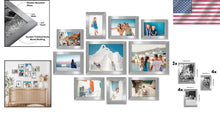 Load image into Gallery viewer, Stylish Silver Picture Frame Set - Includes 2 Large, 4 Medium &amp; 4 Small Frames