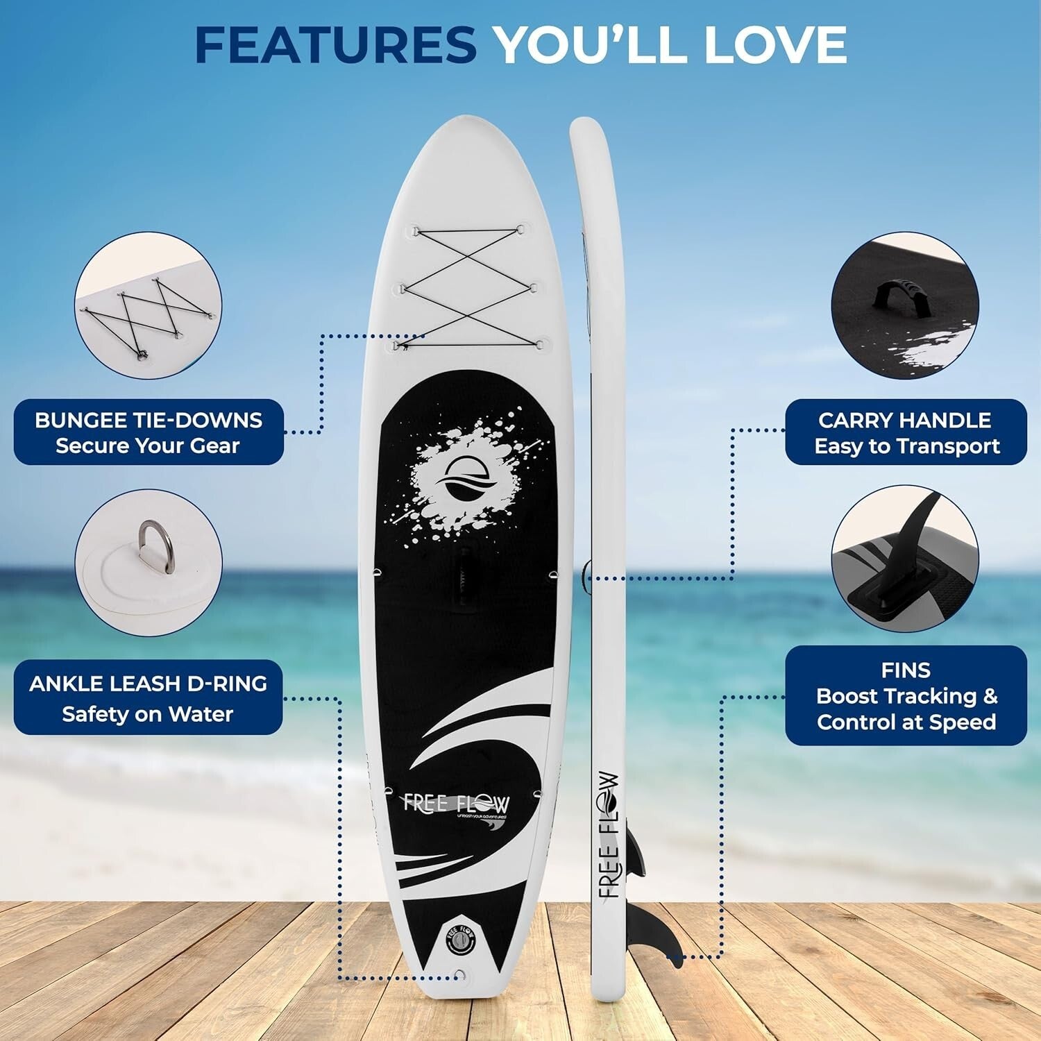 Lightweight Inflatable Paddle Board with Accessories – Ideal for All Ages