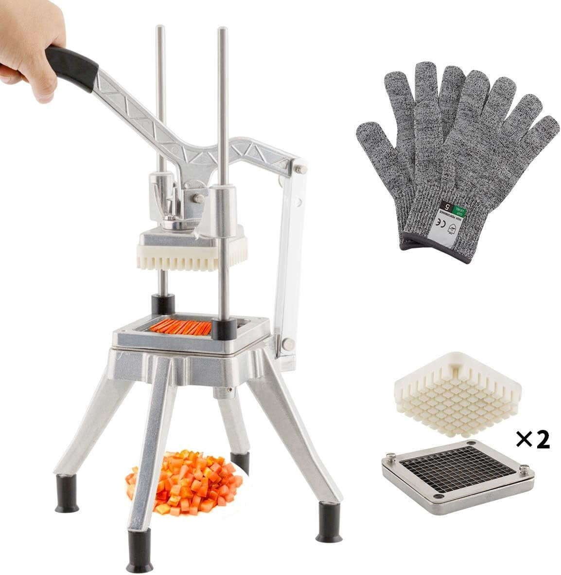 Professional-Grade Vegetable French Fry Cutter with Sharp Stainless Steel Blades