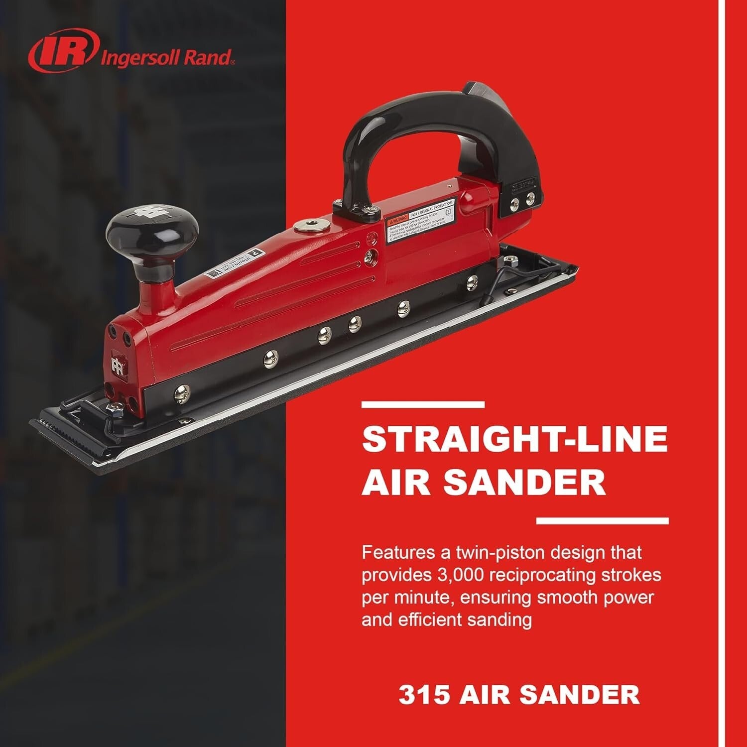 Professional Grade 3,000 SPM Air Sander with Vibration Control and Comfort Grip