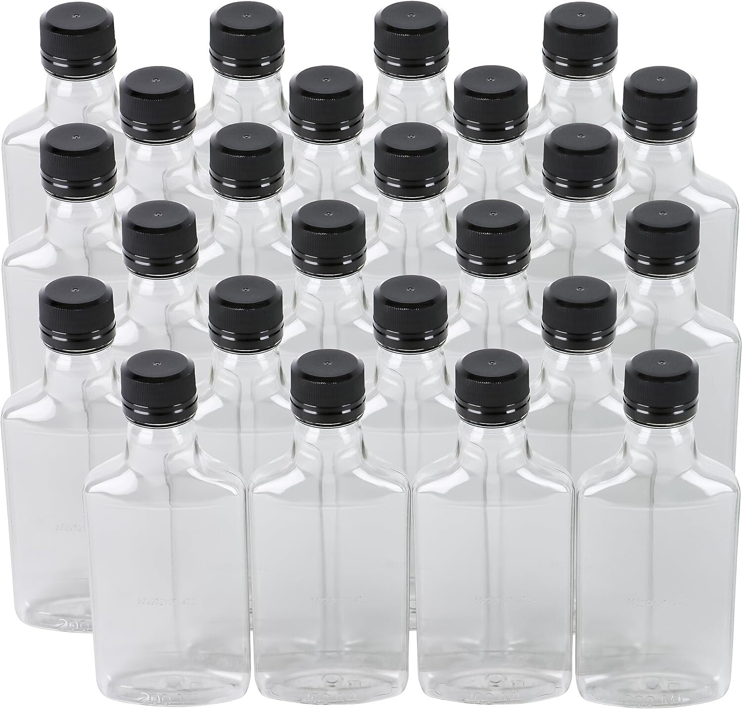 375ml Leak-Proof PET Bottle with Tamper-Evident Cap - 24 Pack Black Lids